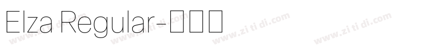 Elza Regular字体转换